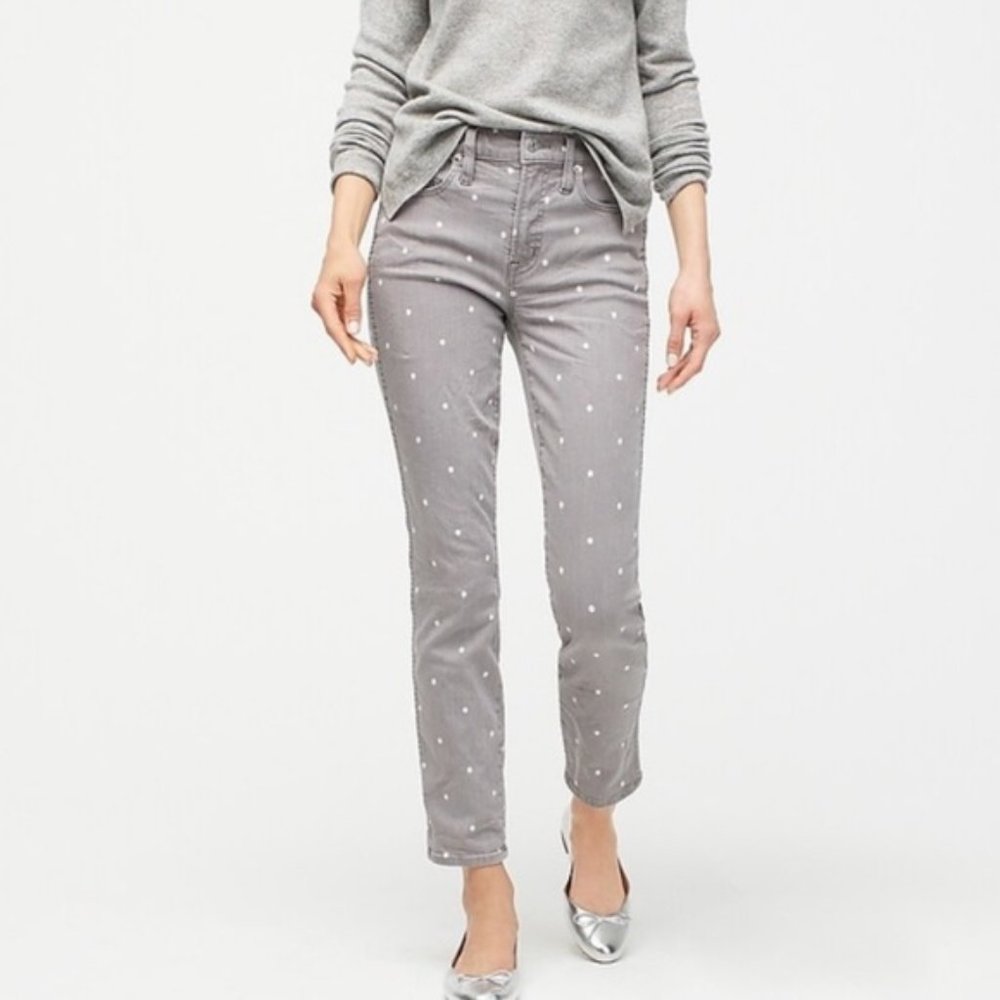 Jcrew Polka Dot Vintage Straight Jean